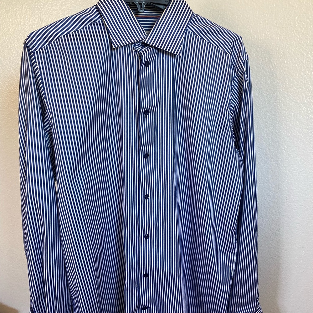 Eton of Sweden, size 41-16, striped dress shirt